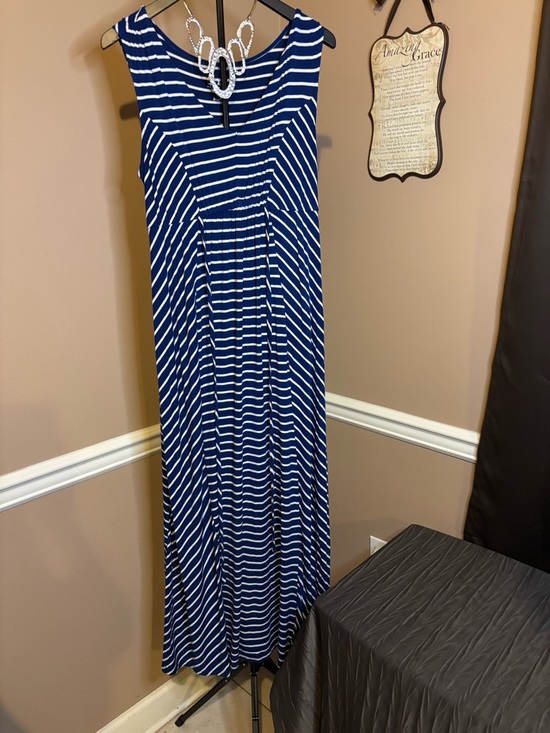 Isabel Maternity by Ingrid & Isabel Dresses & Skirts - Isabel Maternity by Ingrid & Isabel Navy and White Striped Maxi Dress